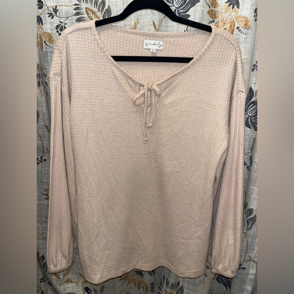 Long Sleeve Cream Blouse